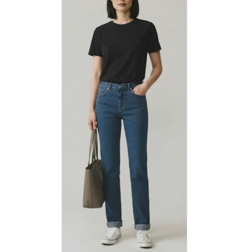 Levi's Womens Medium Wash Blue 505 Straight Leg Denim Jeans Size 12 - Picture 1 of 7